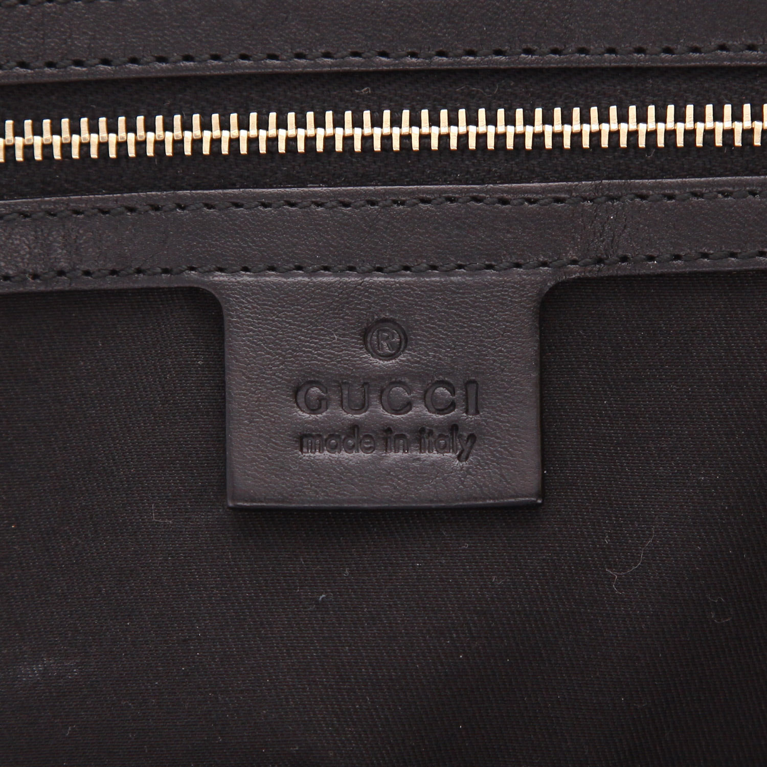Gucci handbag in black "sûpreme GG" canvas and black leather - Detail D2