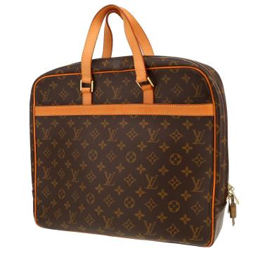 Borsa portadocumenti Louis Vuitton   in tela monogram marrone e pelle naturale