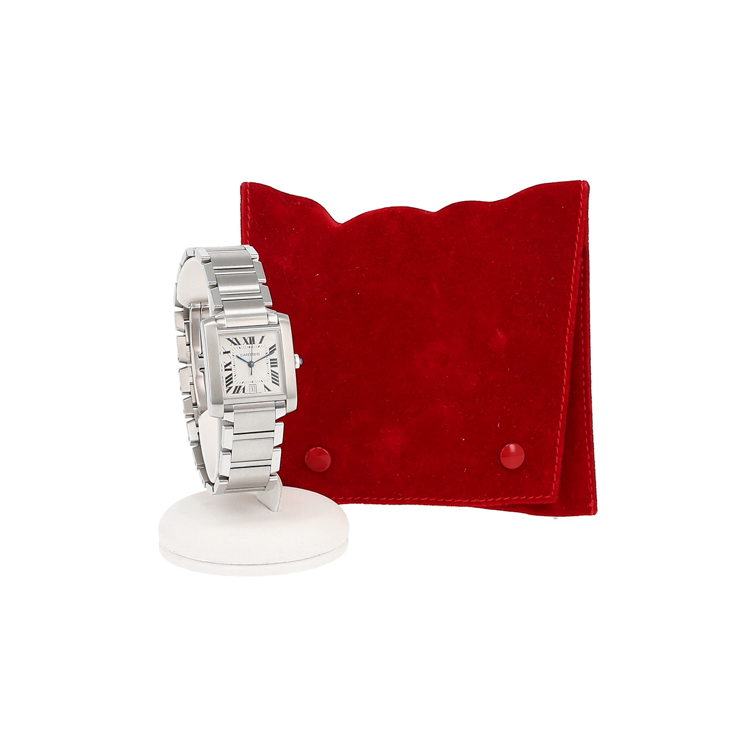 Cartier Tank Française  in stainless steel Ref: Cartier - 2302  Circa 2000