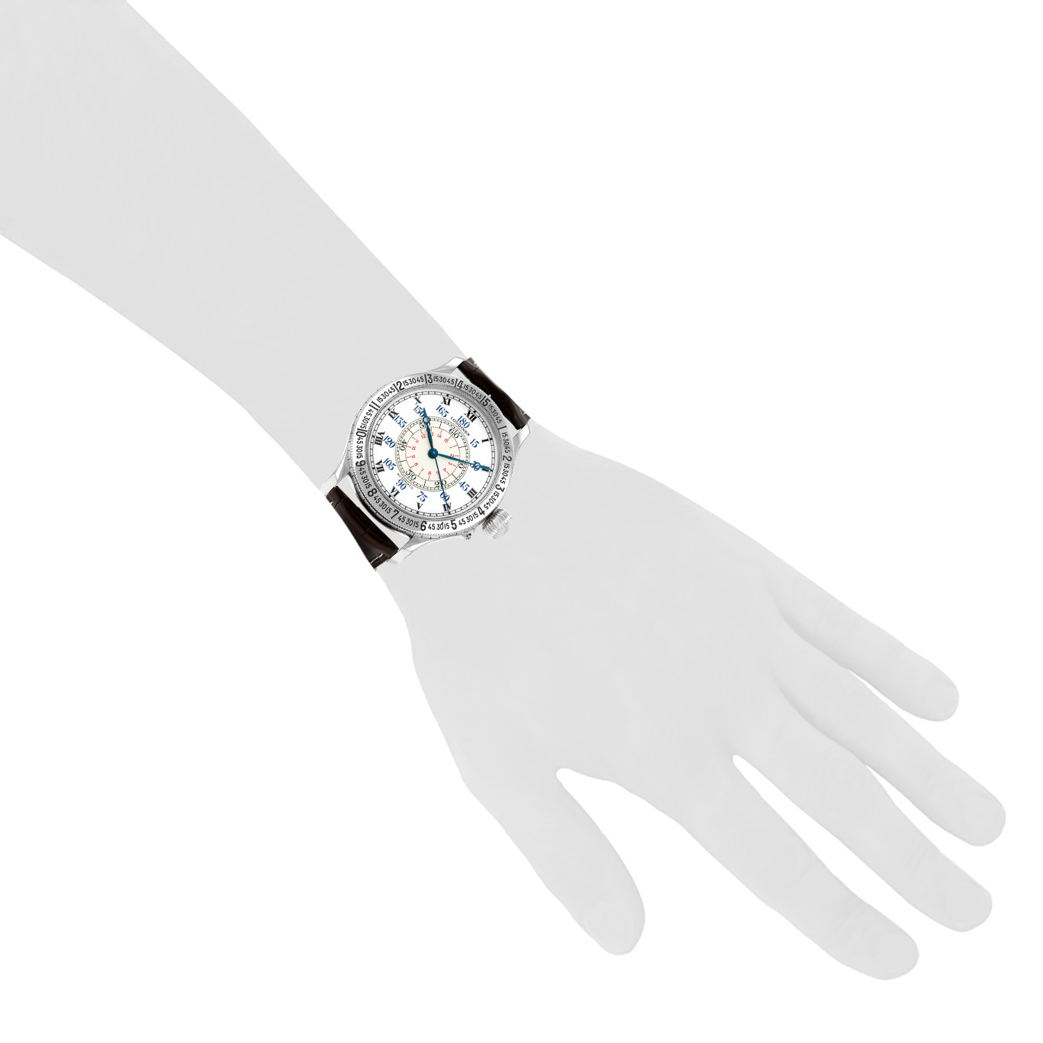 Longines Lindbergh Hour Angle  in stainless steel Ref: Longines - L2.678.4  Circa 2009 - Detail D1