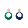 Paire de boucles d'oreilles à transformation Van Cleef 
Arpels  en or jaune, diamants, chrysoprase et sodalite - 00pp thumbnail