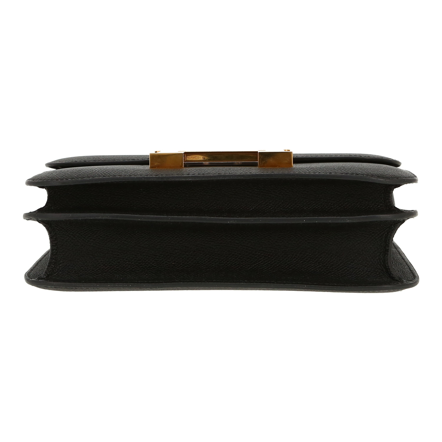Sac à main Hermès  Constance en cuir epsom noir - Detail D1