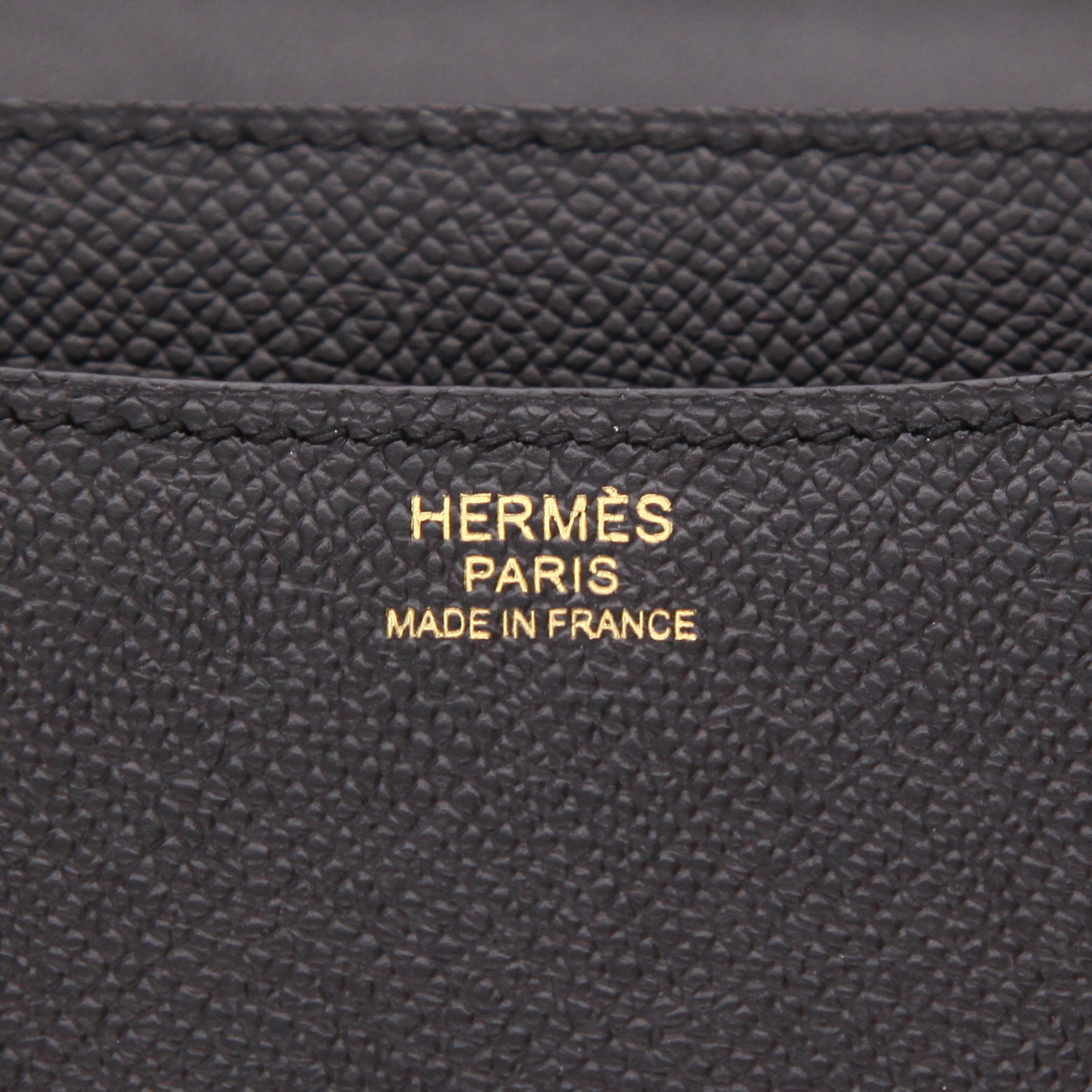 Sac à main Hermès  Constance en cuir epsom noir - Detail D2