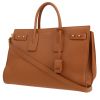 Borsa Saint Laurent  Sac de jour souple modello medio  in pelle martellata marrone - 00pp thumbnail