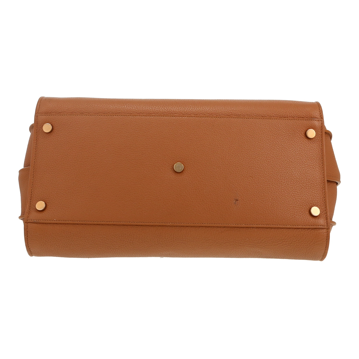 Saint Laurent  Sac de jour souple medium model  handbag  in brown grained leather - Detail D1