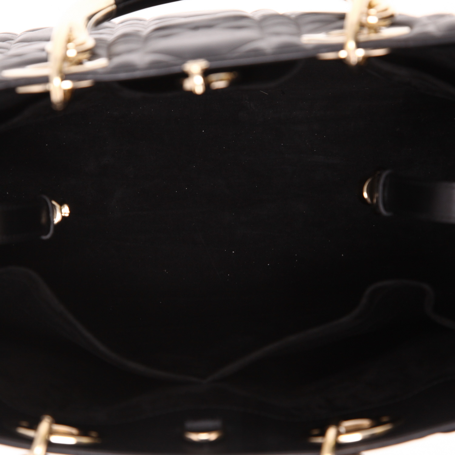Dior Lady 95.22 handbag in black leather cannage - Detail D3
