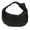 Bottega Veneta  Jodie handbag  in black intrecciato leather - Detail D4 thumbnail
