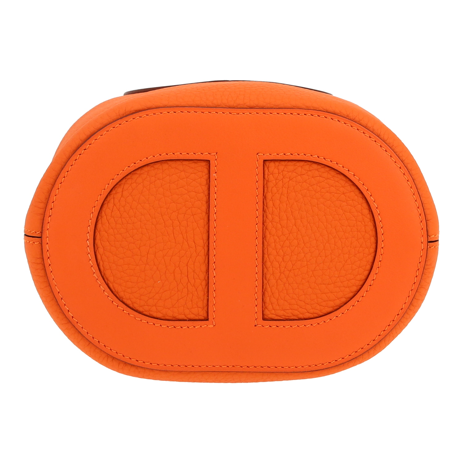Bolso de mano Hermès  In-The-Loop en cuero taurillon clémence naranja - Detail D1