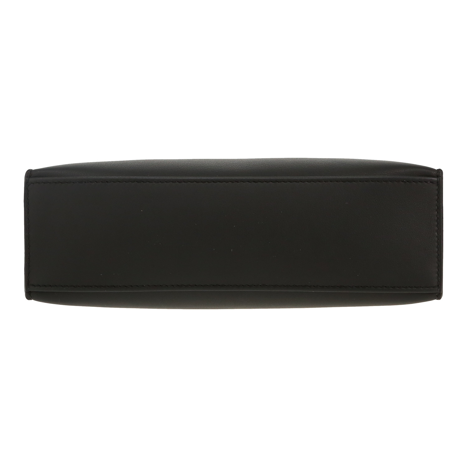 Pochette Hermès  Kelly - Clutch en cuir Swift noir - Detail D1
