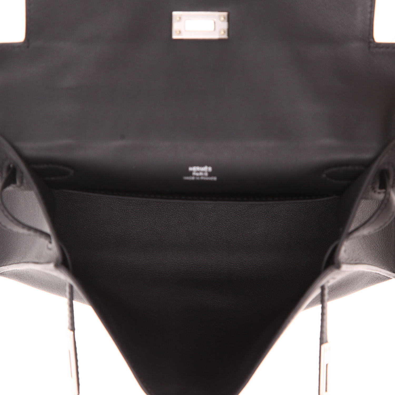 Hermès  Kelly - Clutch pouch  in black Swift leather - Detail D3