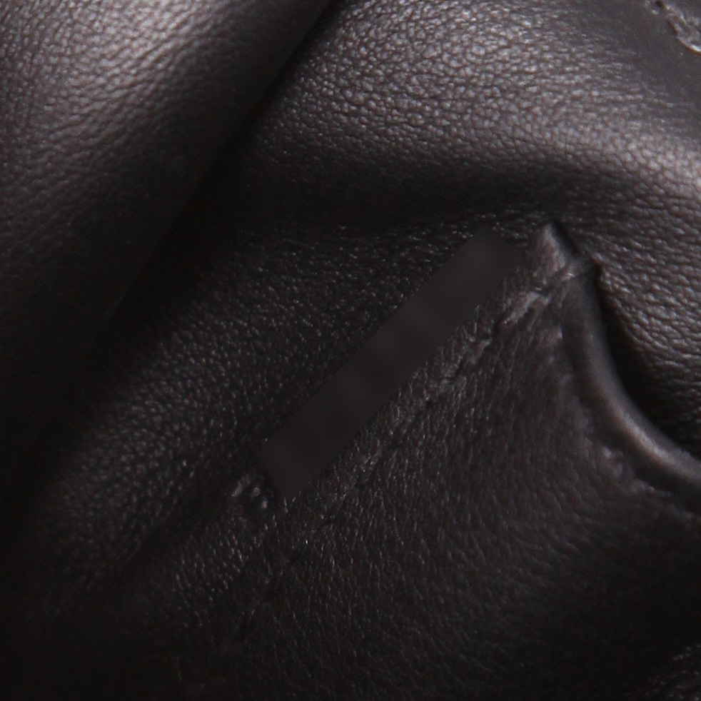 Hermès  Kelly - Clutch pouch  in black Swift leather - Detail D4