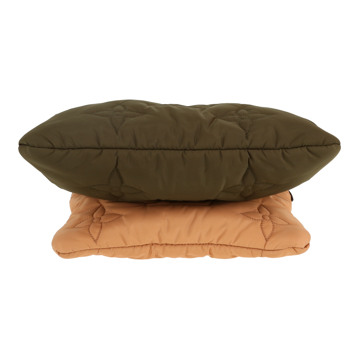 Borsa a tracolla Louis Vuitton  Multi-Pochette in tela verde kaki e beige e tela monogram cerata marrone - Detail D1