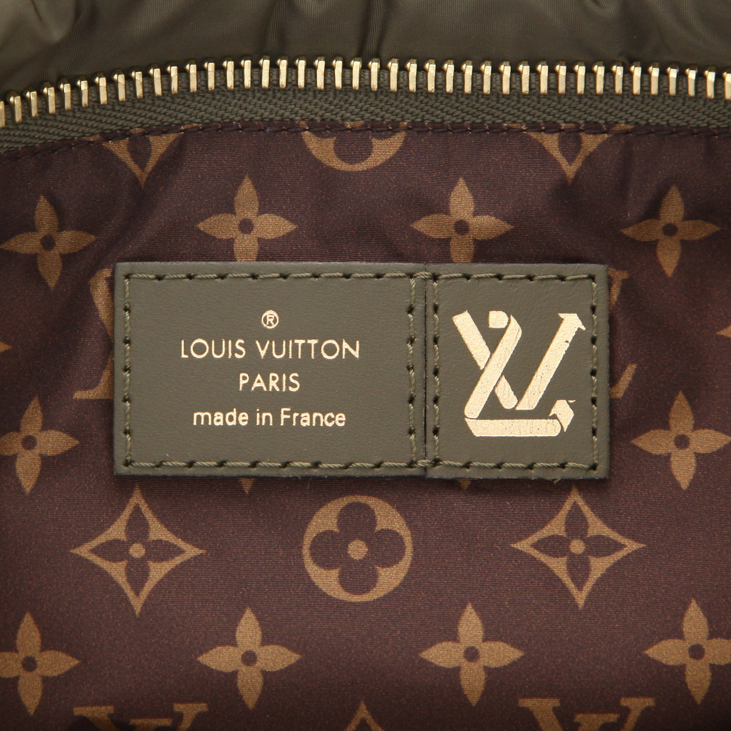 Louis Vuitton  Multi-Pochette shoulder bag  in khaki and beige canvas  and brown monogram canvas - Detail D2