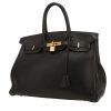 Borsa Hermès  Birkin 35 cm in pelle Evergrain nera - 00pp thumbnail