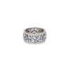 Bague Tiffany & Co Cobblestone en platine, diamants et saphirs - 360 thumbnail