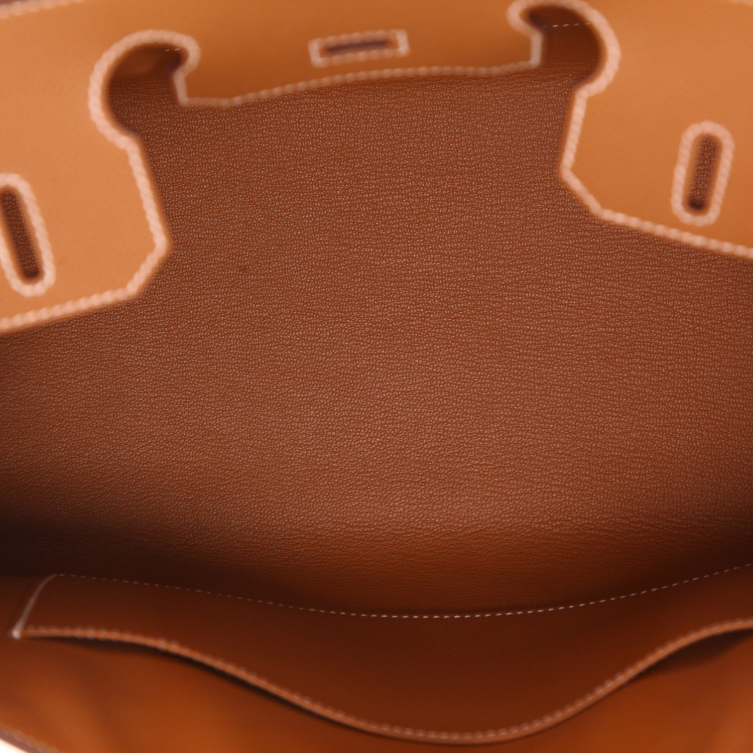 Bolso de mano Hermès  Birkin 30 cm en cuero epsom color oro - Detail D3
