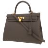 Bolso de mano Hermès  Kelly 35 cm en cuero togo gris estaño - 00pp thumbnail