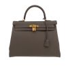 Hermès  Kelly 35 cm handbag  in grey togo leather - 360 thumbnail