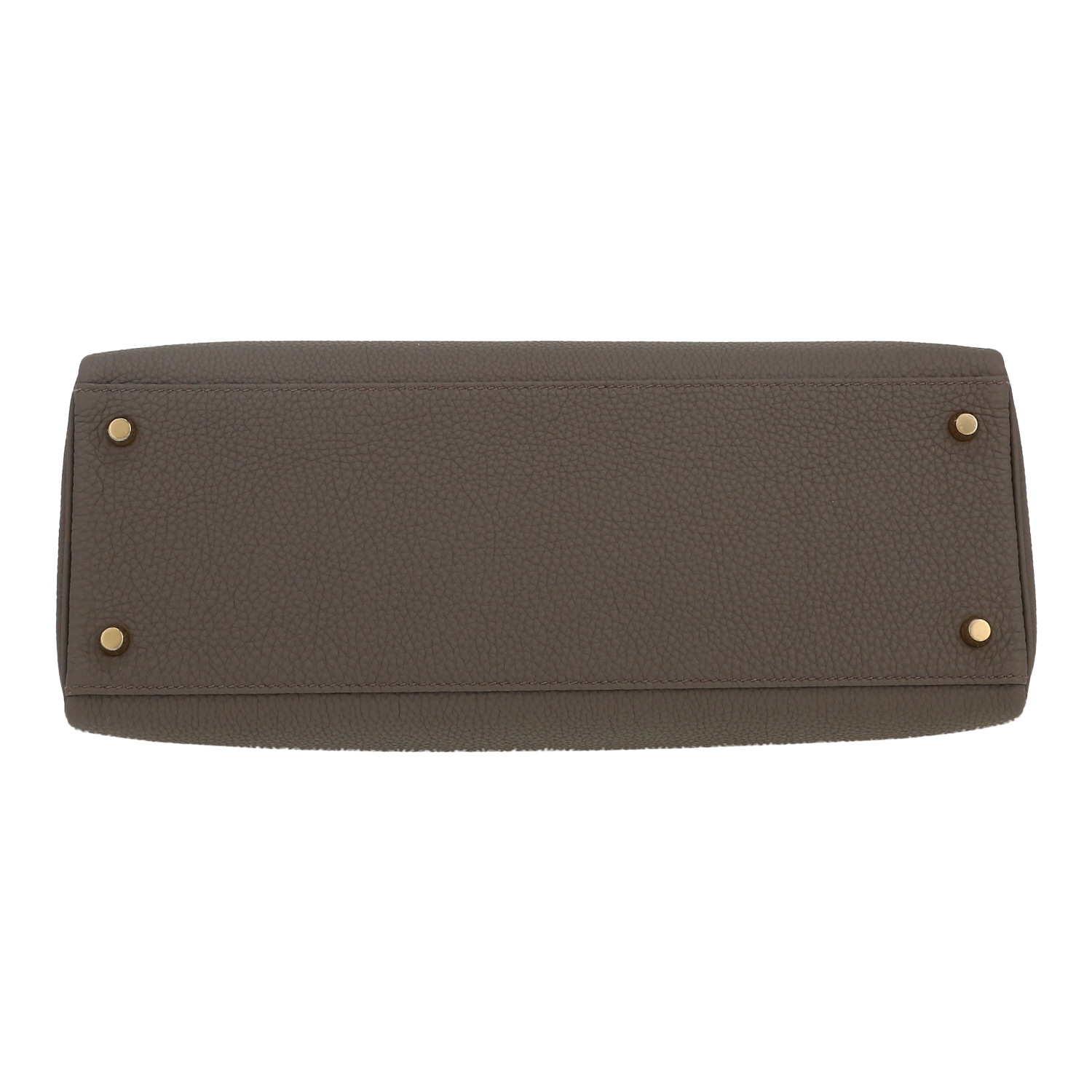 Hermès  Kelly 35 cm handbag  in grey togo leather - Detail D1
