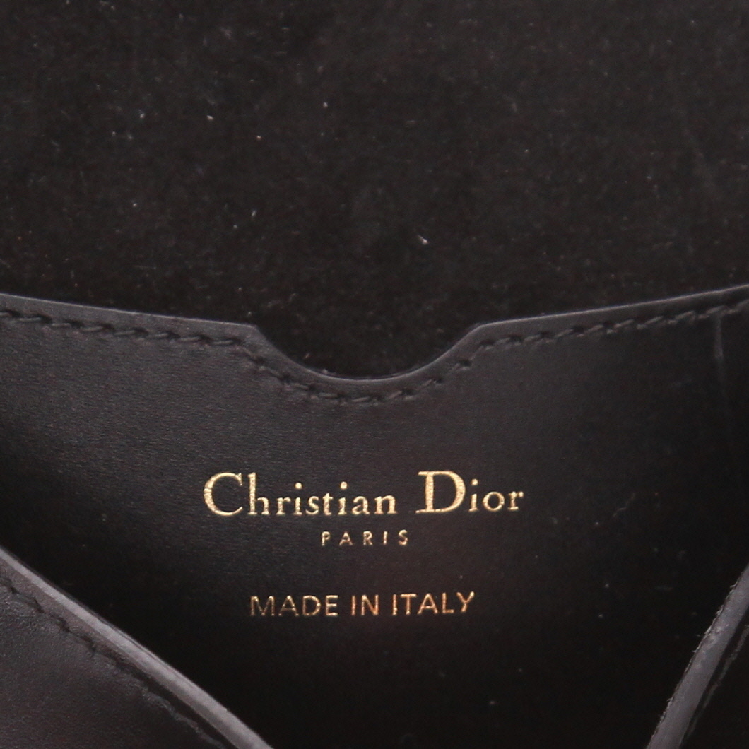 Borsa a tracolla Dior  Bobby in pelle liscia nera - Detail D2