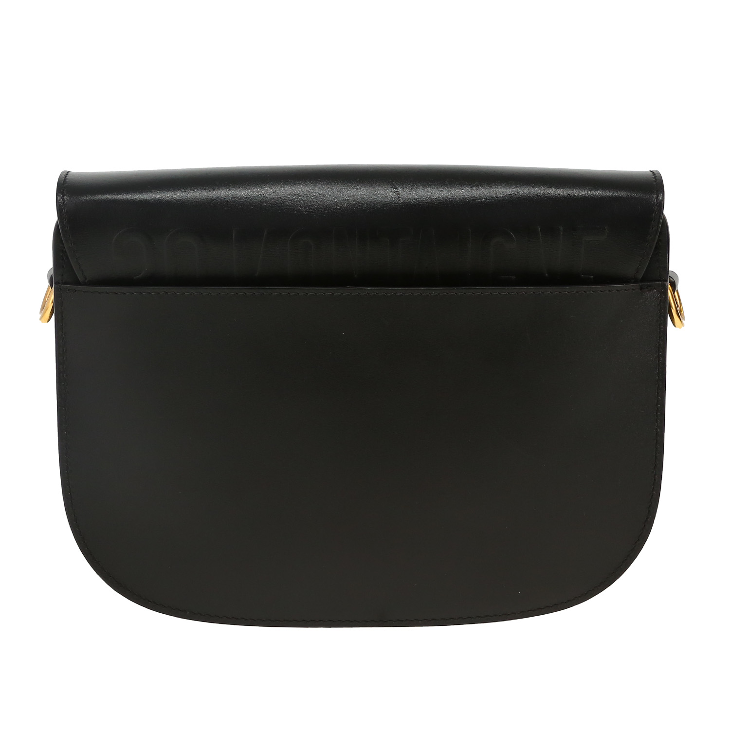 Sac bandoulière Dior  Bobby en cuir lisse noir - Detail D4