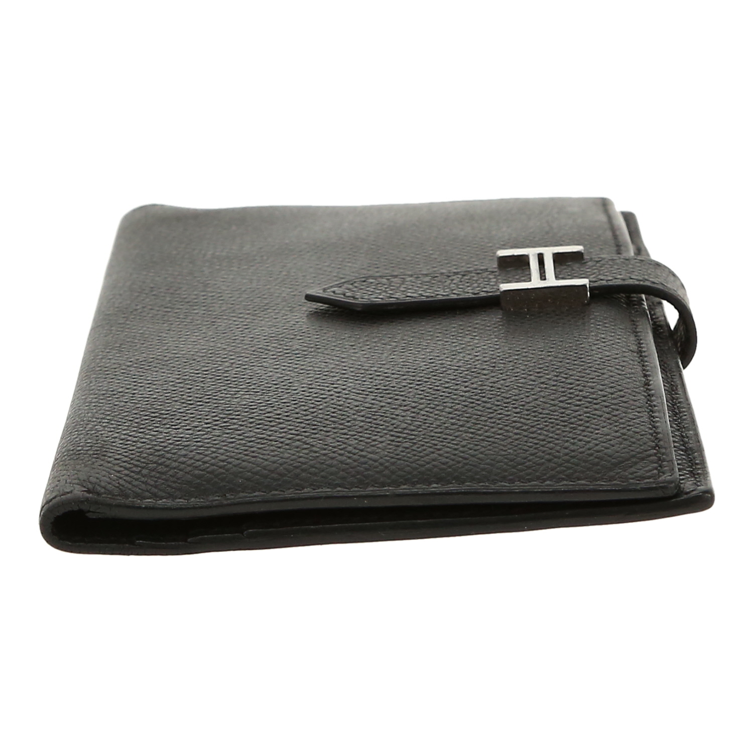 Portafogli Hermès Bearn in pelle Epsom nera - Detail D1