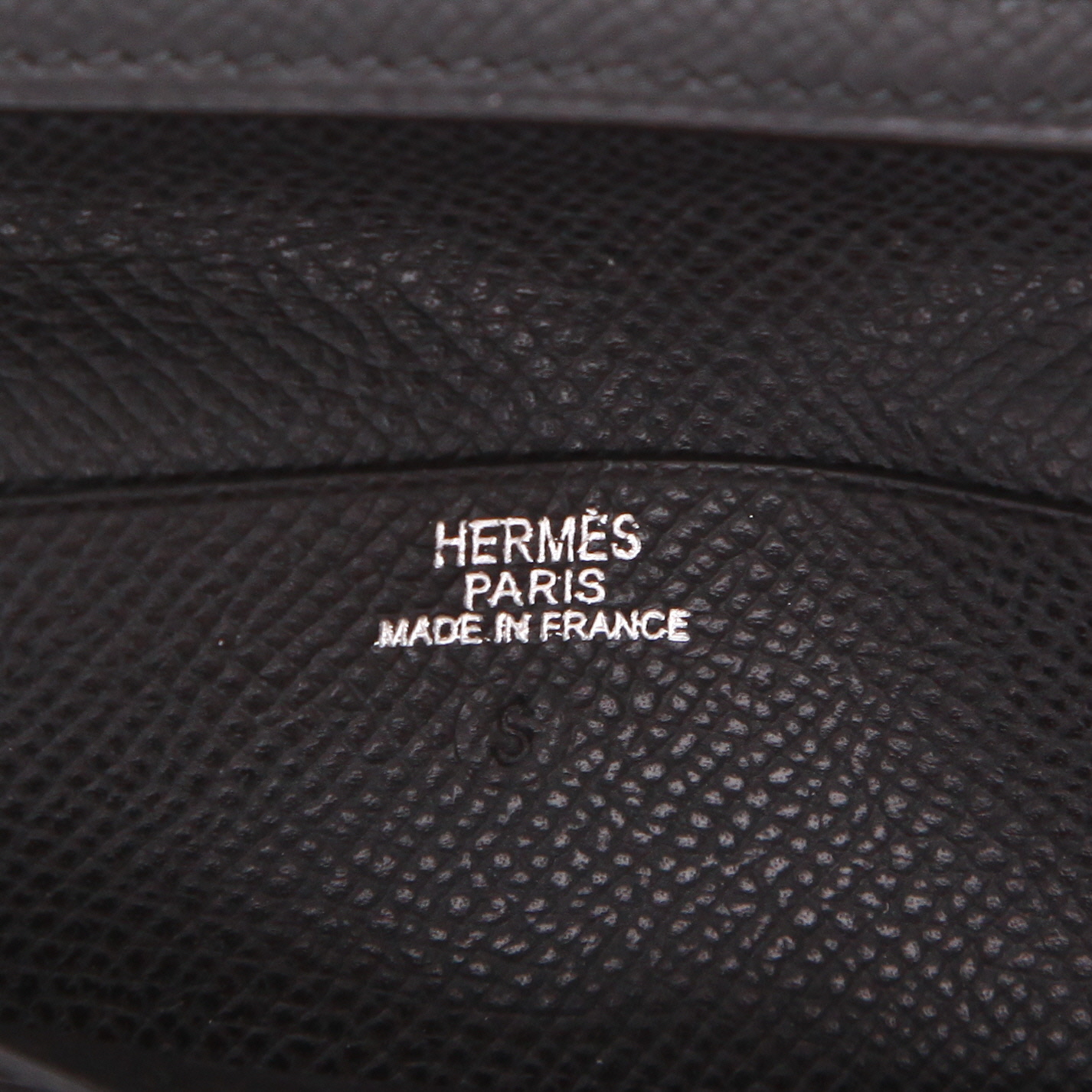Portafogli Hermès Bearn in pelle Epsom nera - Detail D2