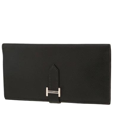 Portafogli Hermès  Bearn in pelle Epsom nera