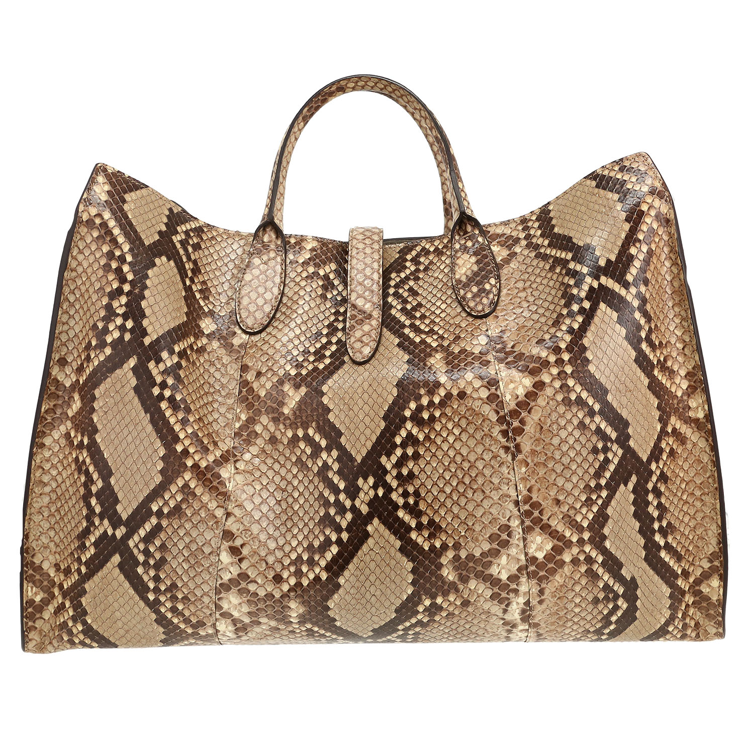 Gucci Jackie shopping bag in beige python - Detail D4