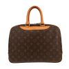 Louis Vuitton  Deauville handbag  in brown monogram canvas  and natural leather - Detail D4 thumbnail