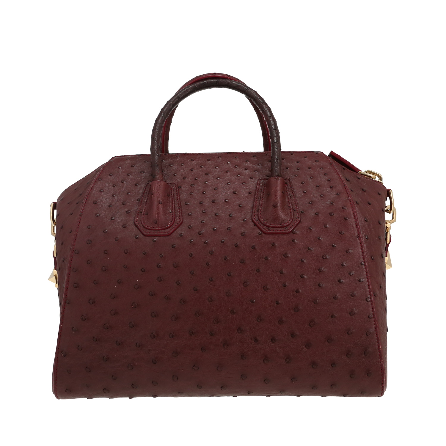 Borsa Givenchy  Antigona modello medio  in struzzo bordeaux - Detail D4