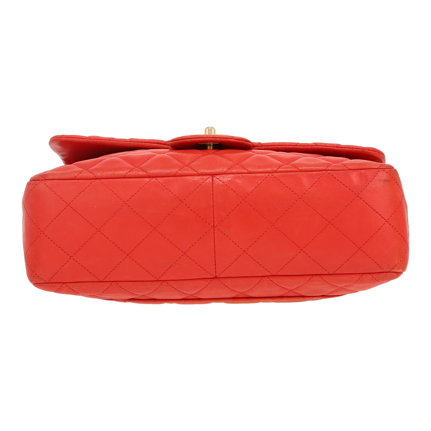 Bolso bandolera Chanel  Timeless Jumbo en cuero acolchado rojo - Detail D1