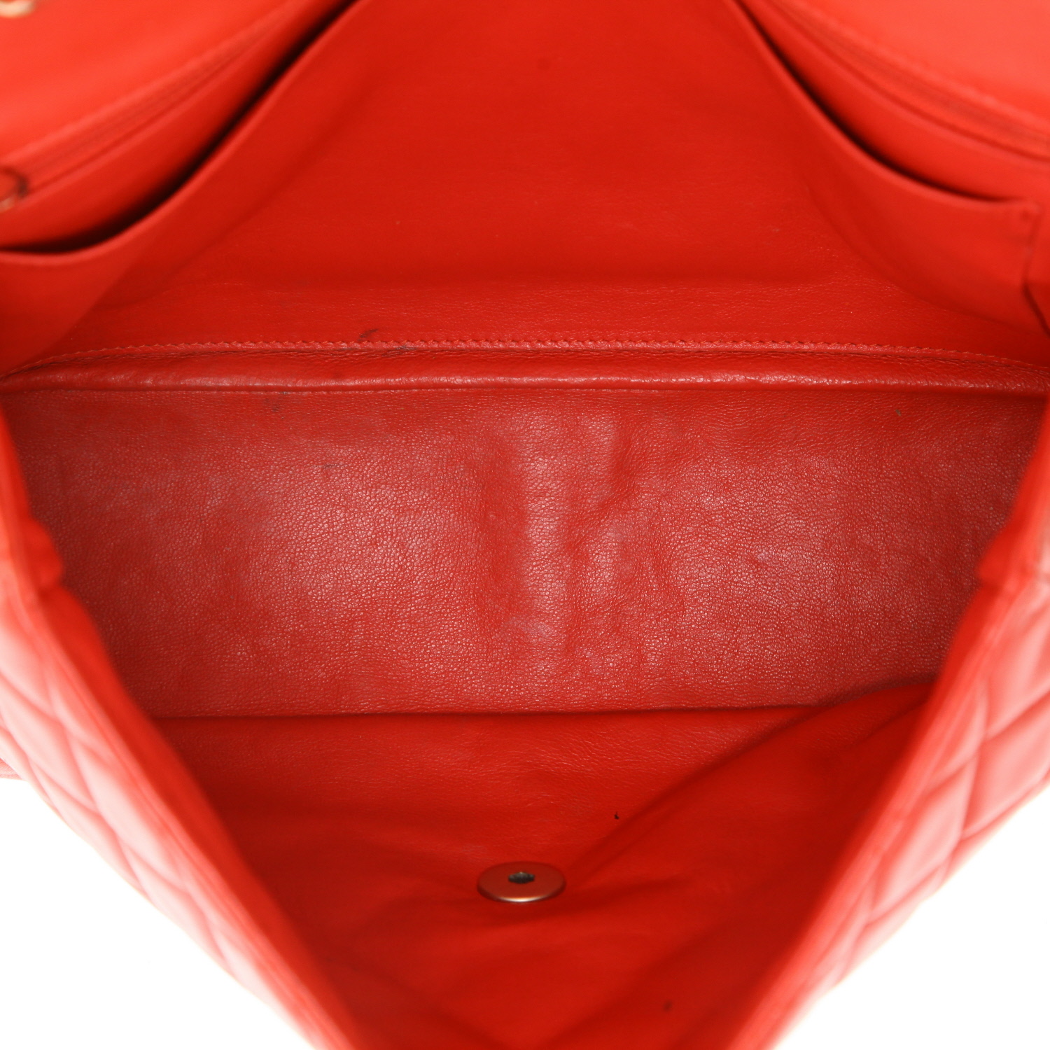 Sac bandoulière Chanel  Timeless Jumbo en cuir matelassé rouge - Detail D3