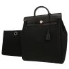 Sac à main Hermès  Herbag en toile noire et cuir noir - 00pp thumbnail