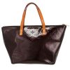 Louis Vuitton  Bellevue small model  handbag  in burgundy monogram patent leather  and natural leather - Detail D4 thumbnail