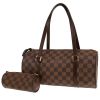 Borsa Louis Vuitton  Papillon in tela a scacchi ebana e pelle marrone - 00pp thumbnail