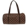 Borsa Louis Vuitton  Papillon in tela a scacchi ebana e pelle marrone - Detail D4 thumbnail