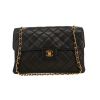Sac à main Chanel  Timeless Double Flap en cuir matelassé noir - 360 thumbnail