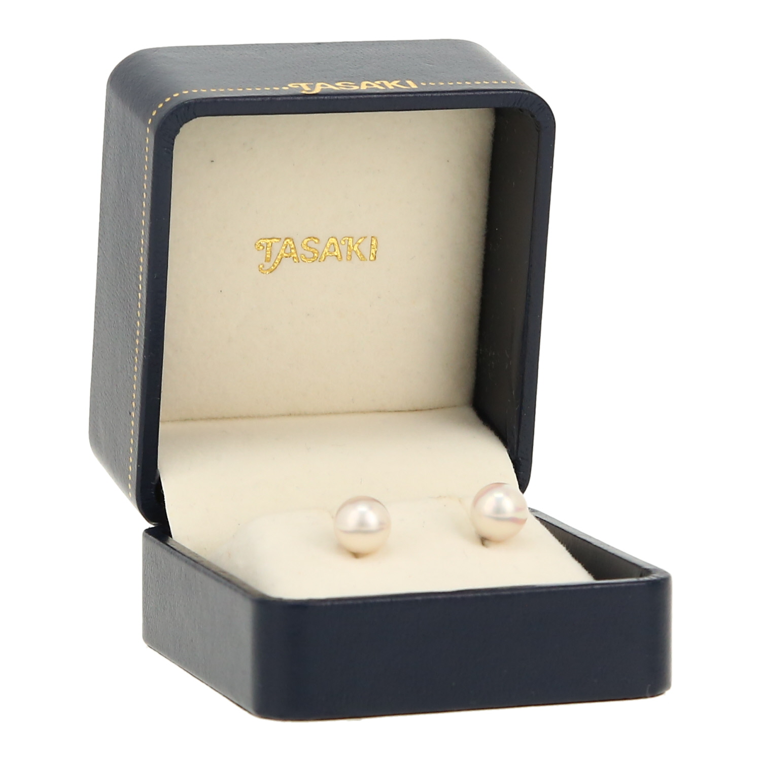 Paire de boucles d'oreilles Tasaki  en or blanc et perles de culture Akoya - Detail D2