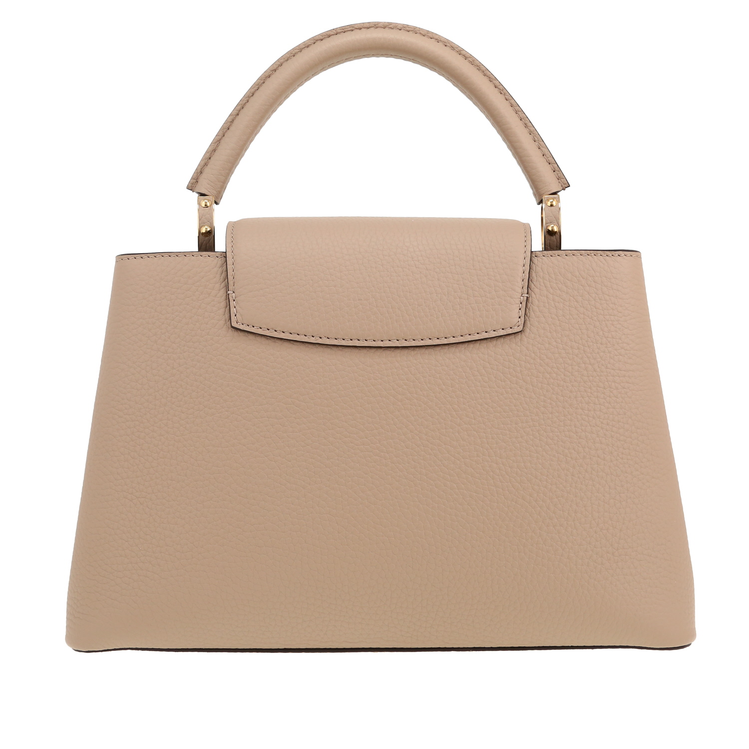 Borsa Louis Vuitton  Capucines modello medio  in pelle martellata beige - Detail D4