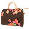 Borsa Louis Vuitton  Speedy 30 in tela monogram marrone e pelle naturale - 00pp thumbnail