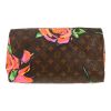 Sac à main Louis Vuitton X Stephen Sprouse Speedy 30 en toile monogram marron et cuir naturel - Detail D1 thumbnail