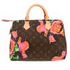 Sac à main Louis Vuitton X Stephen Sprouse Speedy 30 en toile monogram marron et cuir naturel - Detail D4 thumbnail