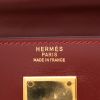 Hermès  Kelly 32 cm handbag  in red, navy blue and burgundy box leather - Detail D2 thumbnail