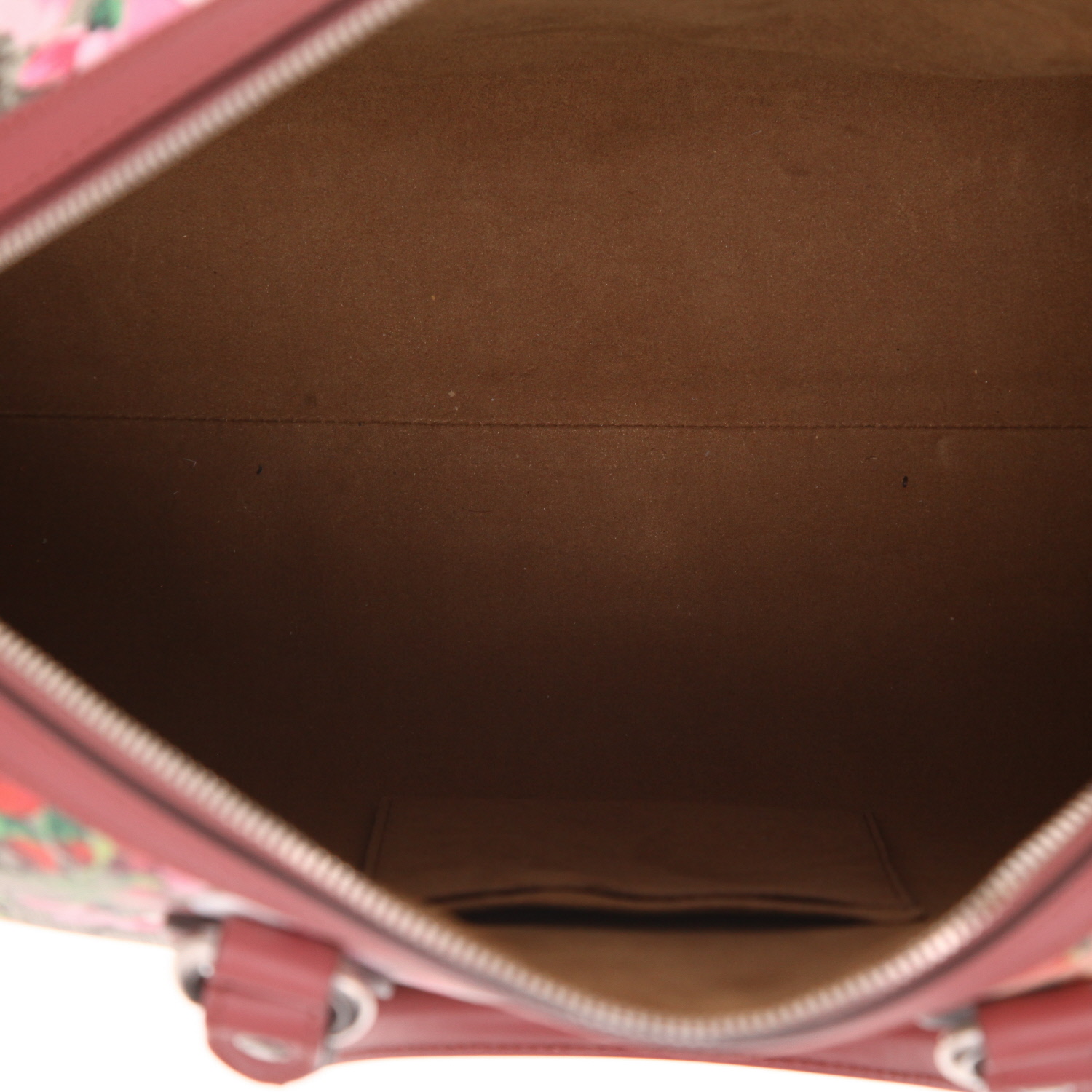 Gucci handbag in beige logo canvas and pink leather - Detail D3