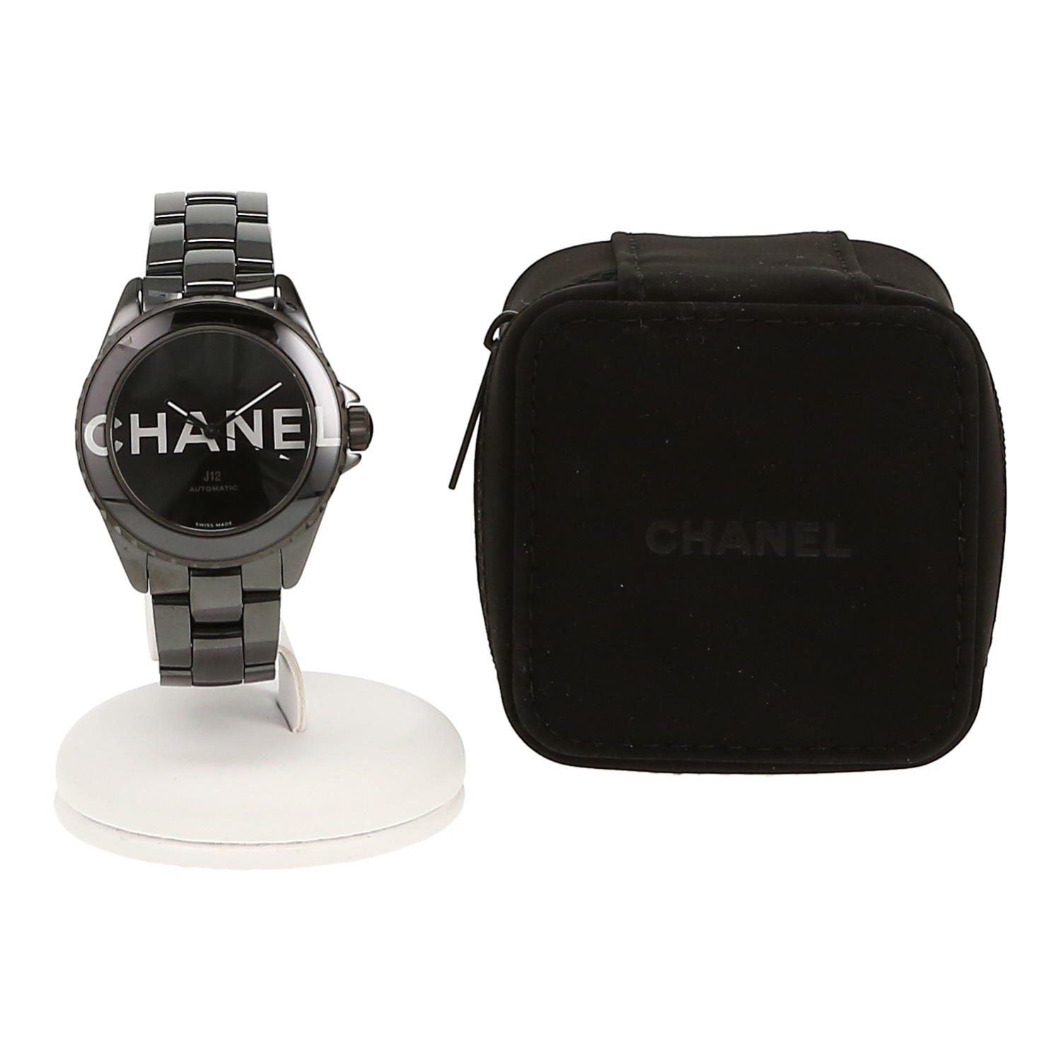 Montre Chanel J12 en céramique noire et acier Ref: Chanel - H7418  Vers 2020 Wanted de Chanel Limited Edition - Detail D2