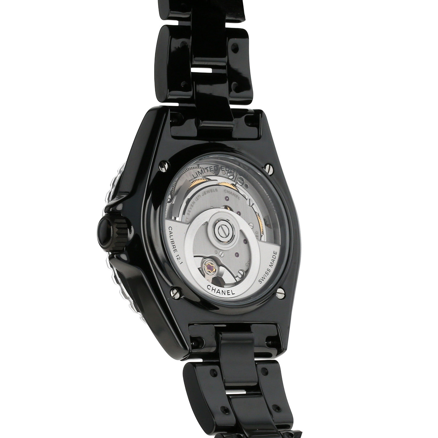 Montre Chanel J12 en céramique noire et acier Ref: Chanel - H7418  Vers 2020 Wanted de Chanel Limited Edition - Detail D3