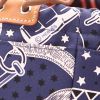 Bolsito de mano Hermès  Pochette Fourbi en sarga de seda azul y cuero Barenia marrón - Detail D2 thumbnail