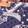 Pochette Hermès  Pochette Fourbi in twill di seta blu e pelle Barenia marrone - Detail D2 thumbnail