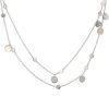 Hermès Ex Libris long necklace in silver and pink gold - 00pp thumbnail